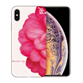 Miniatyrbild 2 av 2: Mjukt fodral med mönsterutskrift för iPhone XS - Rosblomma Röd