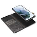 Miniatyrbillede 2 af 2: DG.MING Samsung Galaxy S21 FE 2-in-1 Wallet Case - Sort Black