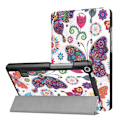Miniatyrbillede 1 af 2: Huawei MediaPad T3 7 Læder etui med magnetisk lås - Farverig sommerfugle Multicolor