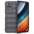 Miniatyrbild 1 av 2: Mjukt greppformat Xiaomi Poco F4 / Xiaomi Redmi K40S skal - Silver/Grå Silvergrå