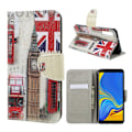 Miniatyrbild 1 av 2: Samsung Galaxy A7 (2018) flipfodral i läder med korsstruktur - Londonelement multifärg