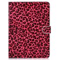 Miniatyrbillede 1 af 2: Tablet-etui i læder med mønster iPad 10.2 (2021)/(2020)/(2019) / iPad Pro 10,5-tommer (2017) / iPad Air 10,5-tommer (2019) - Red Leopard Texture Red