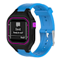 Miniatyrbillede 1 af 2: Garmin Forerunner 25 erstatnings urrem i silikone til kvinder samt monterings værktøj - Blå Blue