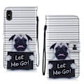 Miniatyrbillede 1 af 2: iPhone Xs Max læder flip cover med mønsterprint - Let Me Go Multicolor