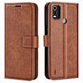 Pikkukuva 1 / 2: Lompakko Nahkakotelo For Nokia C21 Plus - Vaalean Ruskea Brown