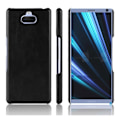 Miniatyrbillede 1 af 2: Sony Xperia 10 Plus litchi belagt etui - Sort Black