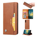 Miniatyrbillede 1 af 2: Huawei P20 Pro auto-absorberende PU læder flip etui - Brun Brown