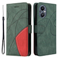 Miniatyrbild 1 av 2: Texturerat läder OnePlus Nord N20 5G fodral med handledsband - Grön Grön