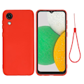 Pikkukuva 1 / 2: Matta nestesilikoninen kuori Samsung Galaxy A03 Core - Punainen Red