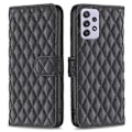 Miniatyrbillede 1 af 2: Rhombus mat Samsung Galaxy A52 5G / Samsung Galaxy A52 flip etui - Sort Black