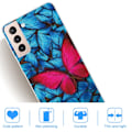 Pikkukuva 2 / 2: Deco Samsung Galaxy S22 Suojakotelo - Sininen / Red Butterflies Multicolor