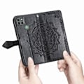 Miniatyrbillede 2 af 6: Mandala Motorola Moto G9 Power Flip Etui - Sort Black