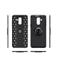 Miniatyrbillede 2 af 2: Samsung Galaxy A6 Plus (2018) mobiletui i kombimaterialer med stativ og magnetisk bagplade - Sort Black