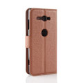 Miniatyrbillede 2 af 2: Sony Xperia XZ2 Compact litchi tekstur PU læder flip etui - Brun Brown
