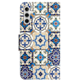 Miniatyrbillede 2 af 2: Wonderland Samsung Galaxy A54 Flip Etui - Retro Totem Blue