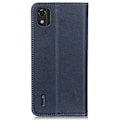 Miniatyrbillede 2 af 2: Nokia C2 2nd Edition flip etui i ægte læder med pung – Blå Blue
