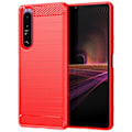 Pikkukuva 1 / 2: Carbon Flex Suojakotelo Sony Xperia 1 III - Punainen Red