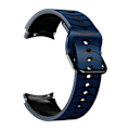 Miniatyrbillede 5 af 5: Samsung Galaxy Watch 5 / 5 Pro / 4 buet linje stil silikone urrem - Mørkeblå / Sort Blue