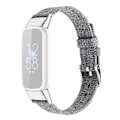 Miniatyrbild 1 av 2: Fitbit Luxe klockarmband i canvasmodell - Ljusgrå / Storlek: L Silvergrå