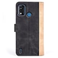 Miniatyrbillede 2 af 2: To Farvet Læder Flip Case til Nokia G11 Plus - Sort Black