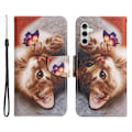 Miniatyrbillede 1 af 2: Wonderland Samsung Galaxy A34 5G Flip Etui - Sommerfugl / Kat Brown