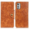 Miniatyrbillede 1 af 2: Alpha Motorola Moto E32 læder flip etui - Brun Brown
