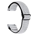 Miniatyrbild 1 av 2: Fitbit Versa 2 / Versa Lite elastiskt klockarmband med justerbart spänne - Svart / Vit Vit