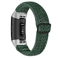Miniatyrbillede 1 af 2: Fitbit Charge 4 / Charge 3 elastisk urrem i nylon - Militærgrøn Green
