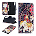 Pikkukuva 1 / 2: Samsung Galaxy A50 kuvioitu nahkakotelo - Norsu Ja Riikinkukko Multicolor