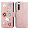 Pikkukuva 1 / 2: Sileä ja ohut premium-PU-nahkakotelo Sony Xperia 5 IV - Ruusukulta Pink