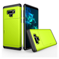 Miniatyrbillede 2 af 2: Samsung Galaxy Note9 beskyttelsesetui i hybrid materialer med indbygget kortholder - Grøn Green