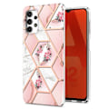 Miniatyrbillede 1 af 2: Marble design Samsung Galaxy A23 cover - Lyserøde Blomster Pink