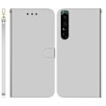 Pikkukuva 1 / 2: Mirror Sony Xperia 1 IV flip case - Hopea Silver grey