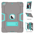 Miniatyrbillede 2 af 2: iPad (2017) bi-farve silikone hybrid etui - Mint Grøn / Grå Multicolor