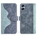 Pikkukuva 1 / 2: Kaksivärinen nahkainen läppäkotelo Samsung Galaxy A04e - Sininen Blue