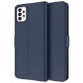 Miniatyrbillede 1 af 2: Glat og tyndt premium Samsung Galaxy A73 læderetui - Blå Blue