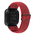 Miniatyrbild 1 av 2: Fitbit Sense 2 / Versa 4 klockarmband i elastisk nylon - Röd Röd