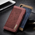 Pikkukuva 2 / 2: iPhone Xs Max CASEME kangas pinnoitettu synteetti nahkainen lompakko suojakotelo - Punainen Red