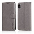 Miniatyrbillede 1 af 2: LC.IMEEKE iPhone X flip etui - Sølv/Grå Silver grey