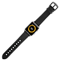 Miniatyrbillede 2 af 2: Apple Watch Series 5 40mm ægte læder silikone Urrem - Sort Black