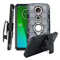 Miniatyrbillede 1 af 2: Motorola Moto G7 geometrisk mønster hybrid etui - Grå Silver grey