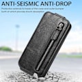 Pikkukuva 4 / 4: Vertical Flip Phone Suojakotelo With Zipper For iPhone 13 Pro - Musta Black