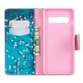Pikkukuva 2 / 2: Samsung Galaxy S10 printtikuosi nahkainen flip suojakotelo - Wintersweet Multicolor