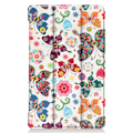Miniatyrbillede 2 af 2: Lenovo Tab M8 (3. generation) læderetui med trefoldigt mønster - Sommerfugle Multicolor