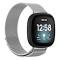 Miniatyrbild 1 av 2: Fitbit Sense 2 / Versa 4 milanesiskt klockarmband i rostfritt stål - Silver Storlek: L Silvergrå