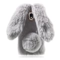 Miniatyrbillede 1 af 2: Samsung Galaxy J3 (2017)Sød kanin med blød pels - Lysegrå Silver grey