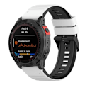 Miniatyrbillede 2 af 2: 22 mm dobbeltfarvet silikoneurrem til Garmin-ur - Hvid / Sort White
