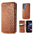 Pikkukuva 1 / 2: Nahkakotelo With A Stylish Rhombus Imprint For Motorola Edge 20 Pro - Ruskea Brown