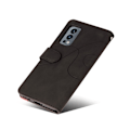 Miniatyrbild 2 av 2: Texturerat läder OnePlus Nord 2 5G fodral med handledsband - Svart Svart