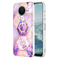 Pikkukuva 1 / 2: Marble Patterned Suojakuori With Ring Holder For Nokia G10 / G20 - Vaaleanvioletti Purple